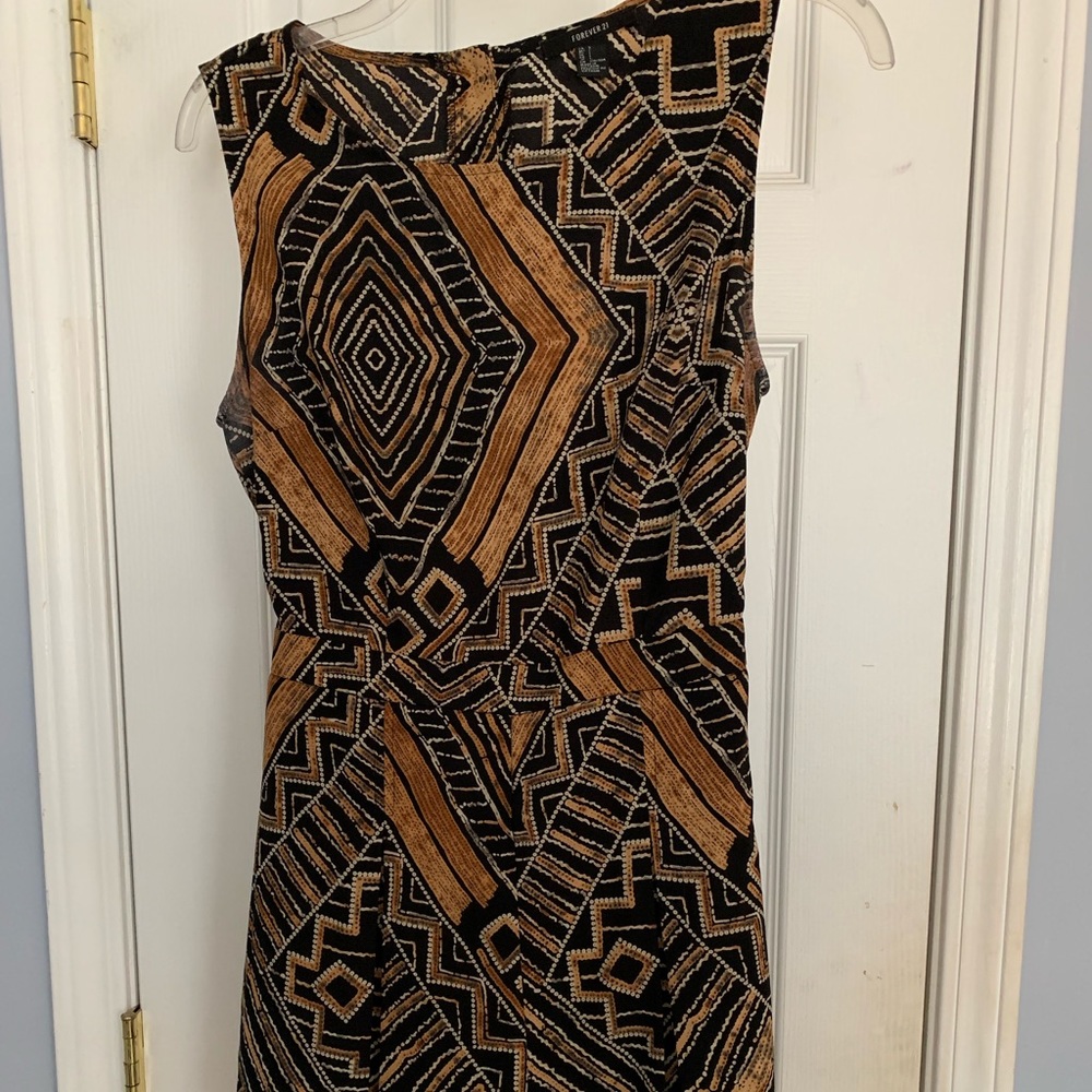 Black white and gold romper